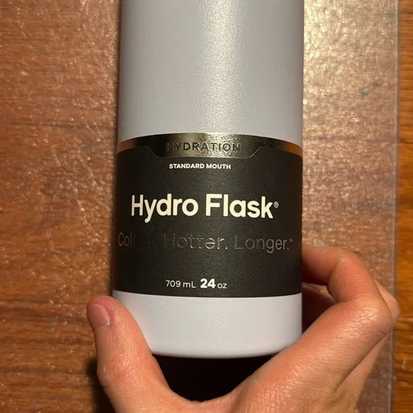 Hydro Flask 24 Oz Standard Mouth Bottle with Flex Cap Lid | Fog (NWT) - Picture 5 of 13